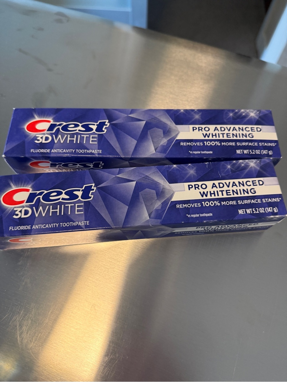 Crest 3D White Pro Advanced Whitening Toothpaste - 2 pack 5.2 Oz